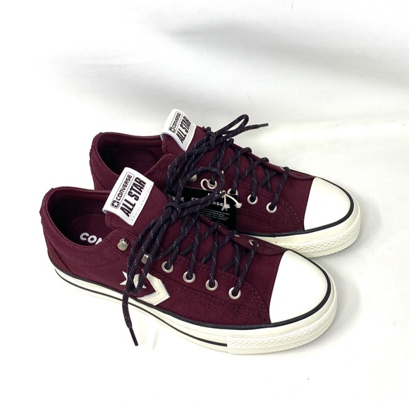 Converse Star Player 76 OX Retro Low Top Canvas Bordo Men Size Sneakers A04250C - Picture 3 of 11
